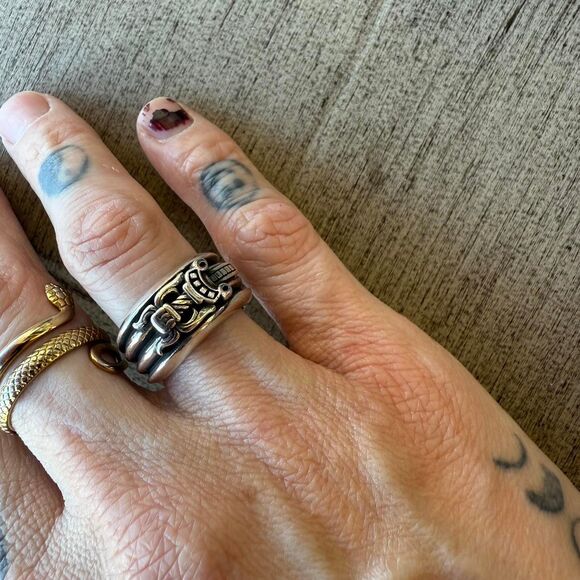 CHROME HEARTS DAGGER Dagger Ring Silver Size 8 - Picture 6 of 9